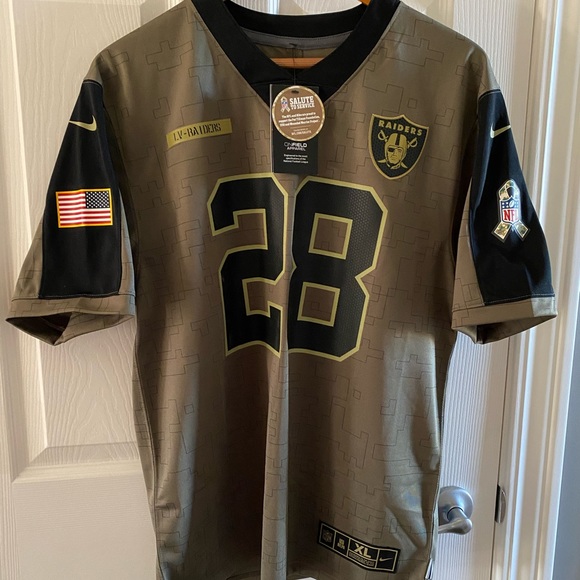 Las Vegas Raiders Josh Jacobs Nike Olive 2021 Youth XL fits Like Small Adult